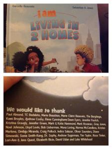 gratitude page from I am living in two homes